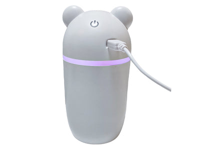 Mini Umidificatore Ambiente Bambini 200ml Spegnimento Automatico Dopo 4 Ore Luce Notturna RGB Touch Forma Orsetto