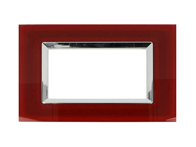 SANDASDON Placca Plexi 4M Rosso Pompeiano Plexiglass Compatibile Con Bticino Living