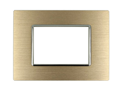 SANDASDON Placca Luxury 3M In Metallo Satinato Colore Oro Compatibile Con Con Bticino Axolute