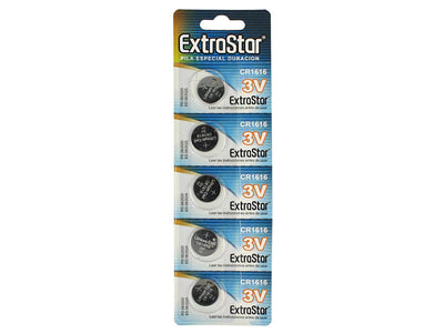 Pila Batteria A Bottone Extrastar CR1616 3V Confezione Da 5 Pile