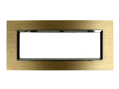 SANDASDON Placca Reflex 7M In Metallo Satinato Colore Oro Compatibile Con Con Bticino Living