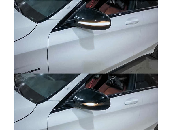 Kit Freccia Led Specchietto Retrovisore Dinamico Sequenziale Mercedes Benz W205 W222 W217 W213 Lente Trasparente Arancione Carall