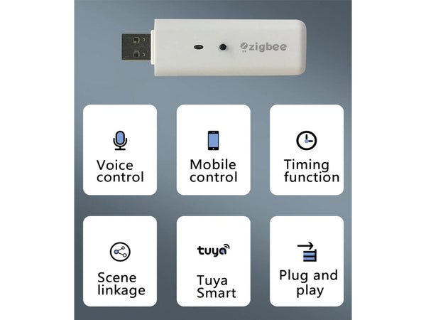 Gateway ZigBee USB Wireless Senza Cavo ZigBee 3.0 Hub Bridge APP Tuya Smart Life Ledlux