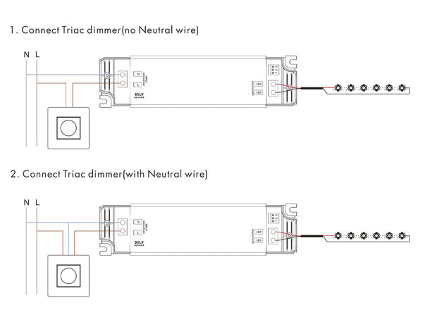 Led Driver CC Dimmerabile 10W TE-10A Con Triac Corrente Costante Modulare 350/400/450/500/550/600/650/700mA Ledlux