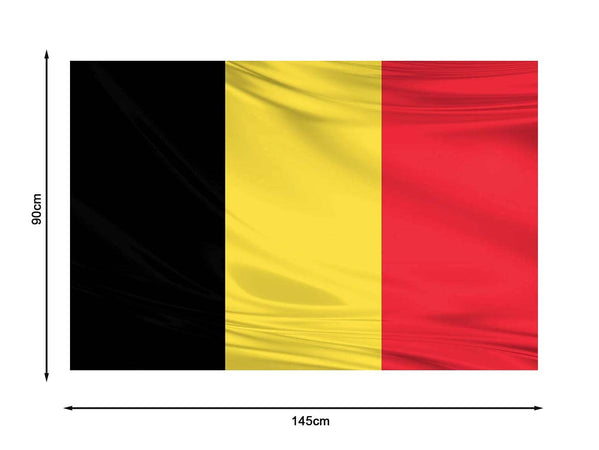 Bandiera Belgio 145X90cm In Tessuto Poliestere Con Passante Per L'Asta Carall