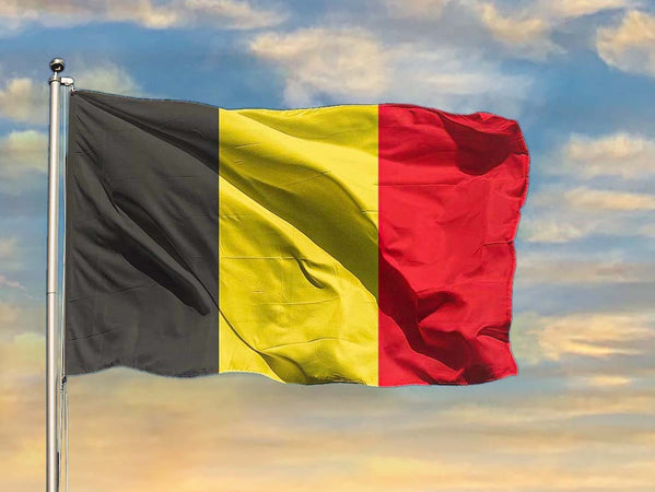 Bandiera Belgio 145X90cm In Tessuto Poliestere Con Passante Per L'Asta Carall