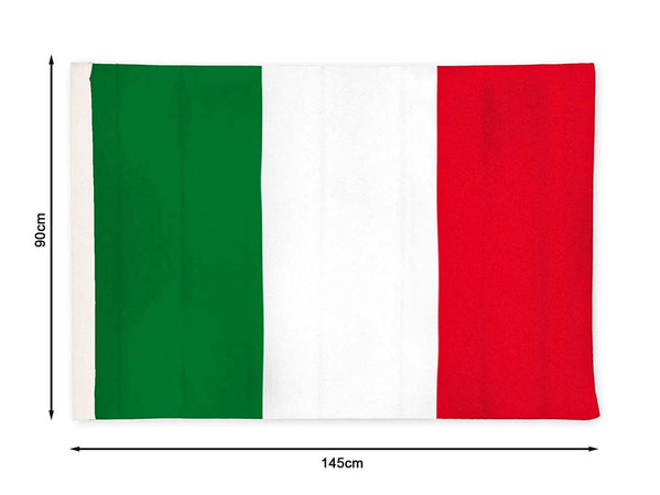 Bandiera Italiana Italia 145X90cm In Tessuto Poliestere Con Passante Per L'Asta Carall