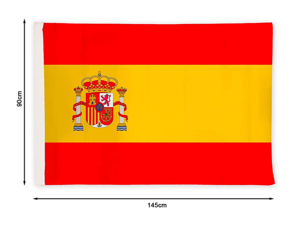 Bandiera Spagnola Spagna 145X90cm In Tessuto Poliestere Con Passante Per L'Asta Carall