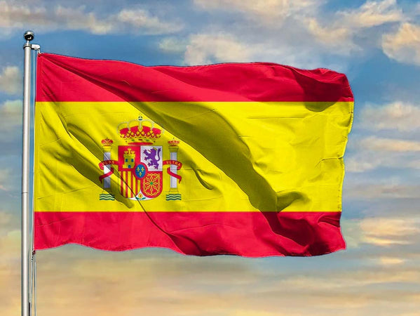 Bandiera Spagnola Spagna 145X90cm In Tessuto Poliestere Con Passante Per L'Asta Carall