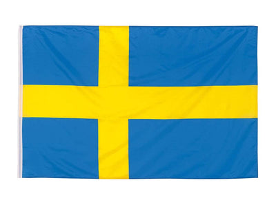 Bandiera Svedese Svezia 145X90cm In Tessuto Poliestere Con Passante Per L'Asta Carall