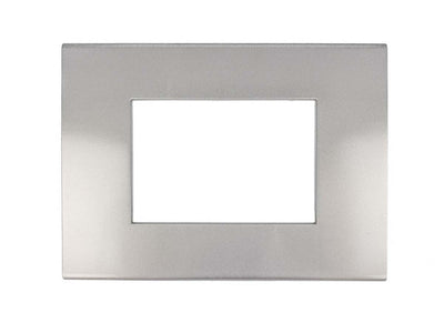 SANDASDON Placca Flat Slim Sottile 3M Silver Argento Compatibile Con Bticino Axolute Air