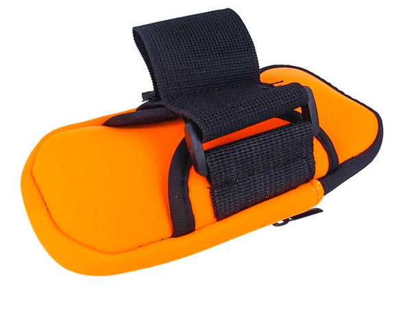 Borsa da Braccio Sportiva Morbida Sacchetto Bracciale Porta Cellulare Con Uscita Cavo Auricolari Colore Arancione Ledlux