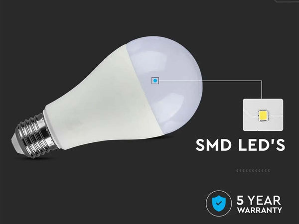 Lampada Led E27 A65 17W 1521 LM Freddo 6400K Dimmerabile Chip Samsung SKU-20190 V-Tac