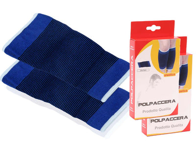 2 Polpaccere Elastiche Palestra Polpaccera Sportiva per Uomini e Donne Colore Blu
