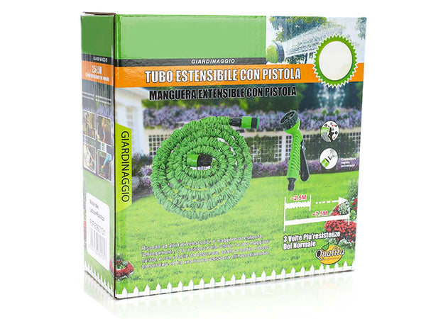 Tubo Estensibile Da Giardino Con Pistola 2.5-7.5M Per Irrigazione Giardino