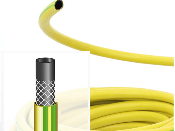 Tubo Irrigazione 3 Strati In PVC Retinato 1/2'' 12,5mm 10 Metri Tubo Flessibile da Giardino Uso Professionale Zorei