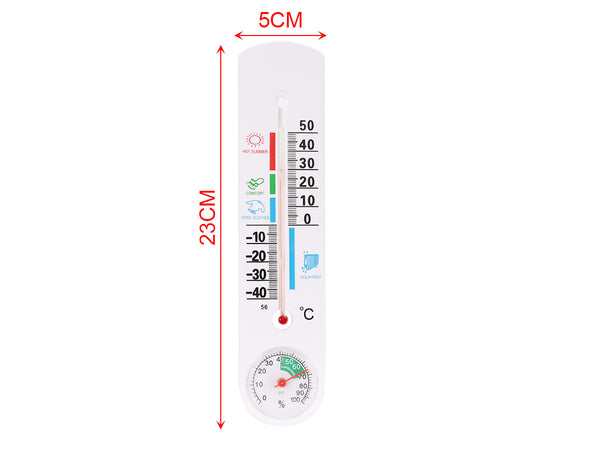 Termometro Igrometro Analogico Giardino In Plastica -40&degC--+50&degC 23X5cm Zorei