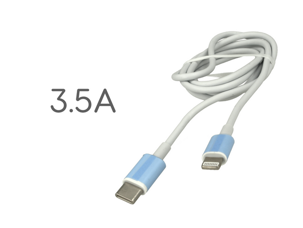 Cavo USB C Lightning Ricarica Veloce 3,5A Bianco 1 Metro Zorei