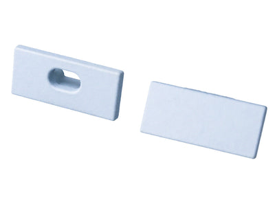 Kit Terminali Tapi di Chiusura In Metallo Con e Senza Foro Colore Bianco Per Profilato Alluminio BAZ1707W Ledlux