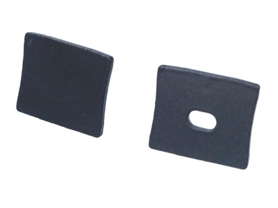 Kit Terminali Tapi di Chiusura In Metallo Con e Senza Foro Colore Nero Per Profilato Alluminio Alto BAZ1715