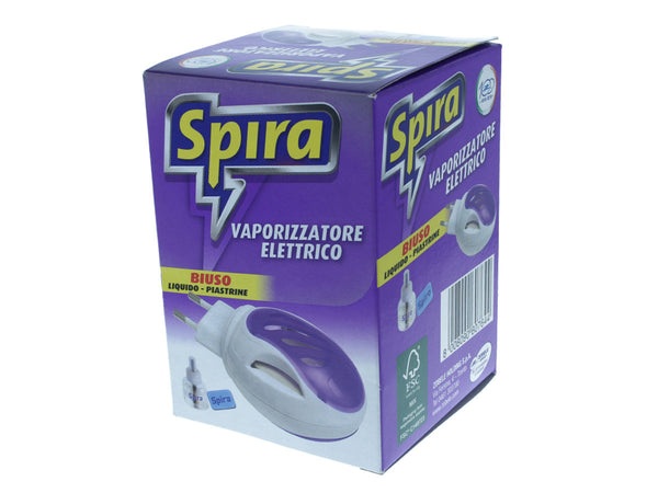 SPIRA Elettroemanatore Vaporizzatore Elettrico Anti Zanzare Solo Base 2 in 1 Doppio Utilizzo Con Liquido Oppure Piastrine