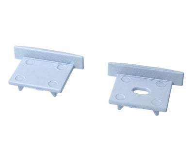 Kit Terminali Tapi di Chiusura In Metallo Con e Senza Foro Colore Bianco Per Profilato Alluminio BAZ2515W