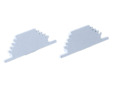 Kit Terminali Tapi di Chiusura In Metallo Colore Bianco Per Profilato Alluminio BAZ3010W