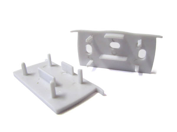 Kit Terminali Tapi di Chiusura In Metallo Colore Bianco Per Profilato Alluminio BAZ3010W Ledlux