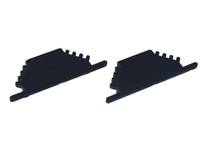 Kit Terminali Tapi di Chiusura In Metallo Colore Nero Per Profilato Alluminio BAZ3010B