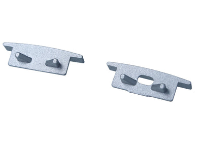 Kit Terminali Tapi di Chiusura In Metallo Con e Senza Foro Per Profilato Alluminio BAZ2507 Ledlux