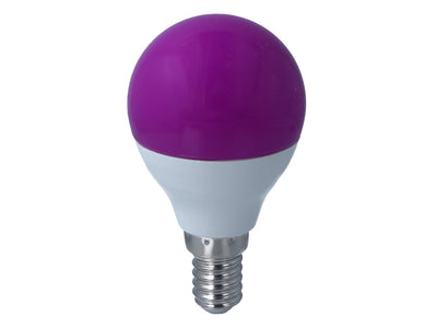 Lampada A Led E14 G45 4W 220V Colore Purple Viola