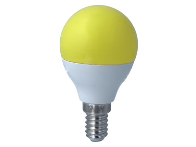 Lampada A Led E14 G45 4W 220V Colore Yellow Giallo Ledlux