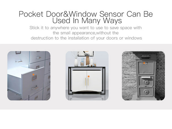 ZigBee Mini Sensore Magnetico Per Porta e Finestra Senza Filo Antifurto Casa Notifica Remota Door Window Magnetic Sensor Ledlux