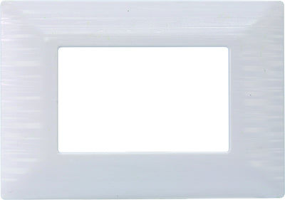 ETTROIT Placca Plastica Serie Solar 3P Colore Bianco Satinato Compatibile Con Bticino Matix
