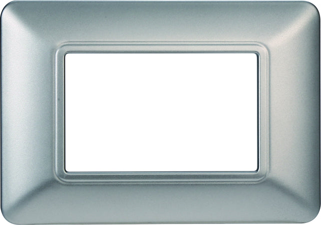 ETTROIT Placca Plastica Serie Solar 3P Colore Silver Compatibile Con Bticino Matix