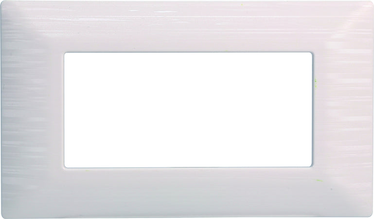 ETTROIT Placca Plastica Serie Solar 4P Colore Bianco Satinato Compatibile Con Bticino Matix
