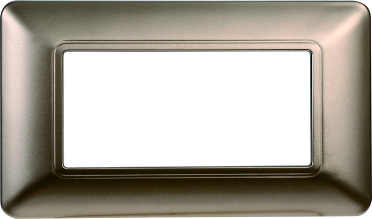 ETTROIT Placca Plastica Serie Solar 4P Colore Bronzo Compatibile Con Bticino Matix