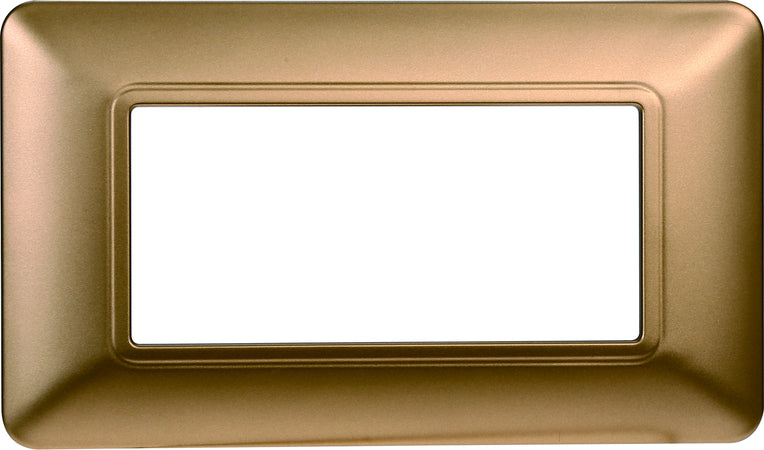 ETTROIT Placca Plastica Serie Solar 4P Colore Oro Compatibile Con Bticino Matix