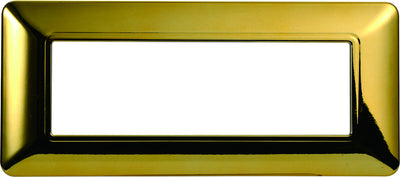 ETTROIT Placca Plastica Serie Solar 6P Colore Oro Lucido Compatibile Con Bticino Matix