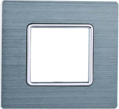 ETTROIT Placca In Alluminio Serie Solar 2P Colore Silver Compatibile Con Bticino Matix