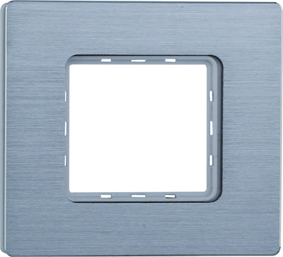 ETTROIT Placca In Alluminio Serie Solar 2P Colore Silver Lucido Compatibile Con Bticino Matix