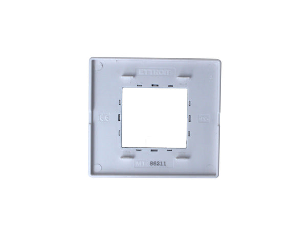ETTROIT Placca In Vetro Serie Solar 2P Colore Bianco Compatibile Con Bticino Matix