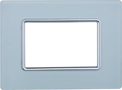 ETTROIT Placca In Vetro Serie Solar 3P Colore Bianco Compatibile Con Bticino Matix