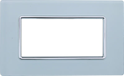 ETTROIT Placca In Vetro Serie Solar 4P Colore Bianco Compatibile Con Bticino Matix