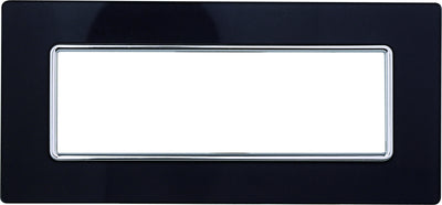 ETTROIT Placca In Vetro Serie Solar 6P Colore Acciaio Scuro Compatibile Con Bticino Matix