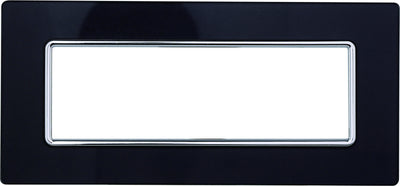 ETTROIT Placca In Vetro Serie Solar 6P Colore Nero Compatibile Con Bticino Matix