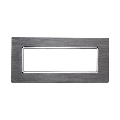 ETTROIT Placca In Alluminio Serie Solar 6P Colore Silver Compatibile Con Bticino Matix