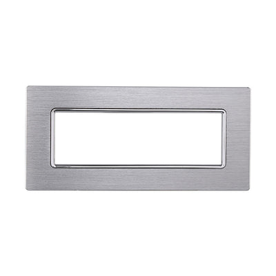 ETTROIT Placca In Alluminio Serie Solar 6P Colore Silver Lucido Compatibile Con Bticino Matix