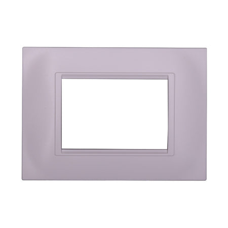 ETTROIT Placca Plastica Quadrata Serie Space 3P Colore Bianco Compatibile Con Bticino Living Light