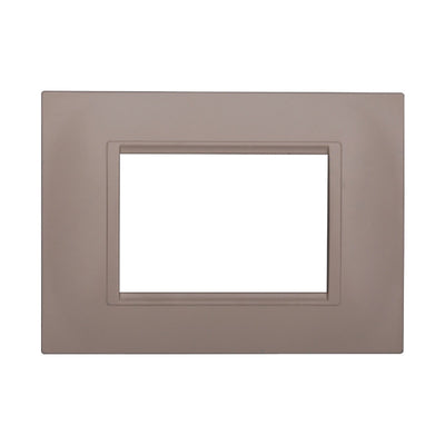 ETTROIT Placca Plastica Quadrata Serie Space 3P Colore Sabbia Compatibile Con Bticino Living Light